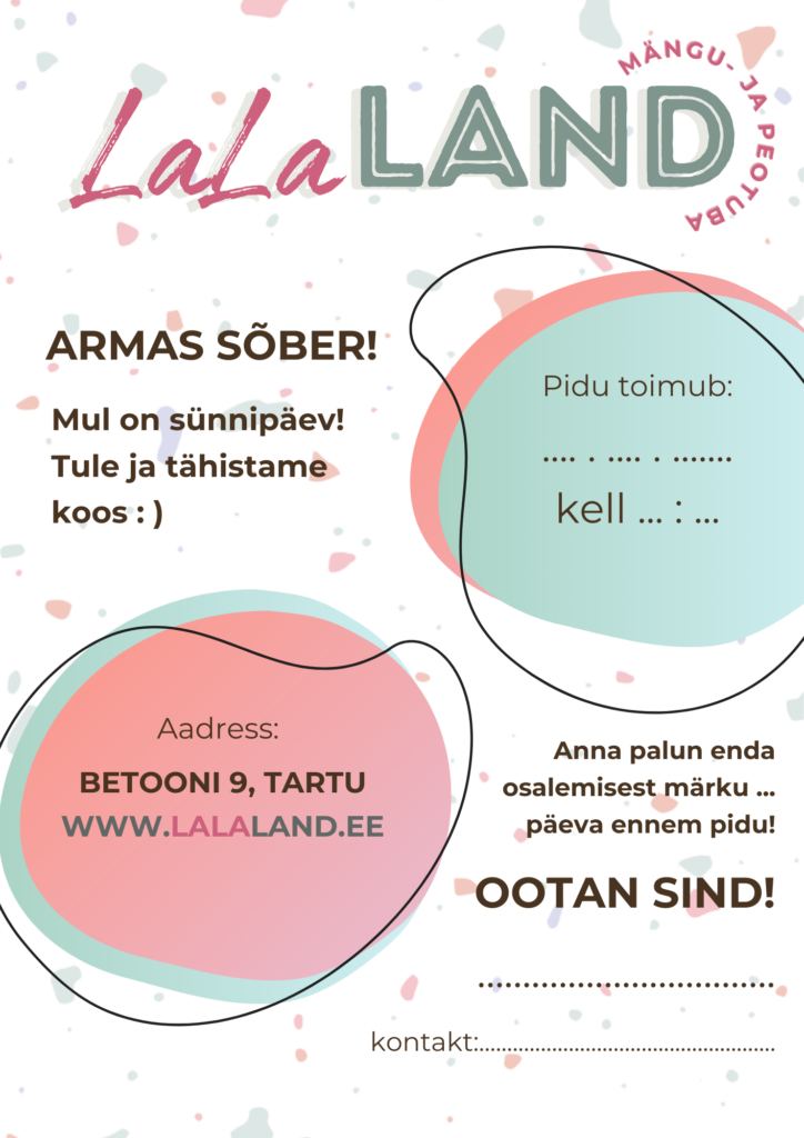 lalaland peokutse template